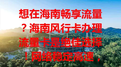 想在海南畅享流量？海南风行卡办理流量卡是绝佳选择！网络稳定高速，套餐多样，办理简便，客服贴心，让你在海南生活工作更便捷，随时享受数字化乐趣！