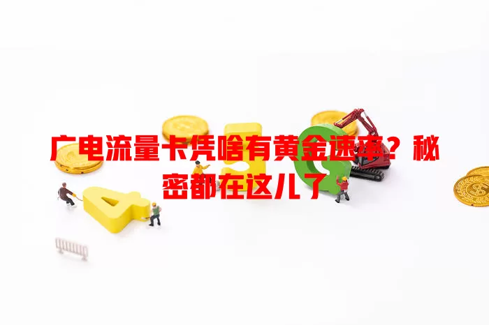 广电流量卡凭啥有黄金速率？秘密都在这儿了