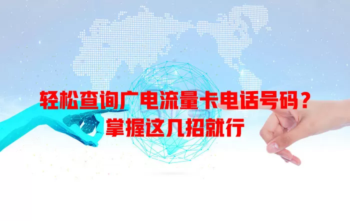 轻松查询广电流量卡电话号码？掌握这几招就行