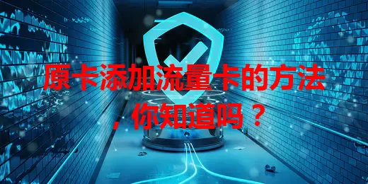原卡添加流量卡的方法，你知道吗？