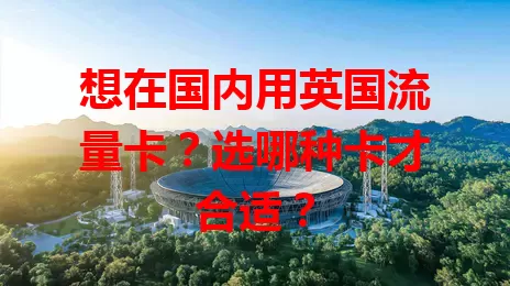 想在国内用英国流量卡？选哪种卡才合适？