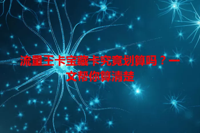 流量王卡宝藏卡究竟划算吗？一文帮你算清楚