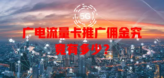 广电流量卡推广佣金究竟有多少？