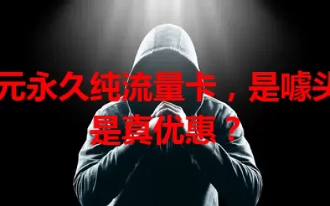 19元永久纯流量卡，是噱头还是真优惠？