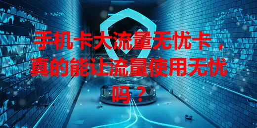 手机卡大流量无忧卡，真的能让流量使用无忧吗？