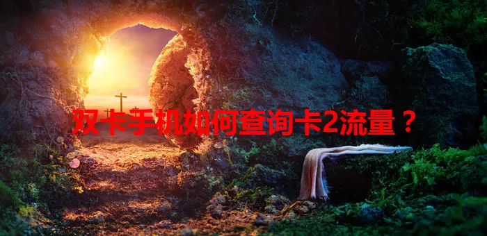 双卡手机如何查询卡2流量？
