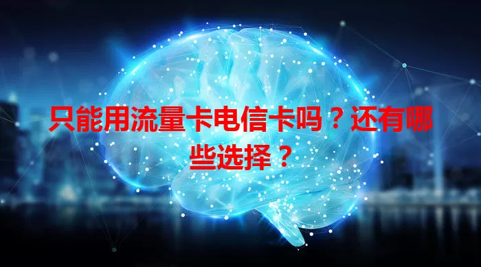 只能用流量卡电信卡吗？还有哪些选择？
