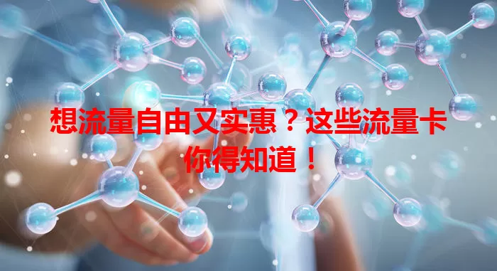 想流量自由又实惠？这些流量卡你得知道！