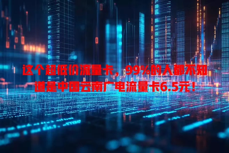 这个超低价流量卡，99%的人都不知道是中国云南广电流量卡6.5元！