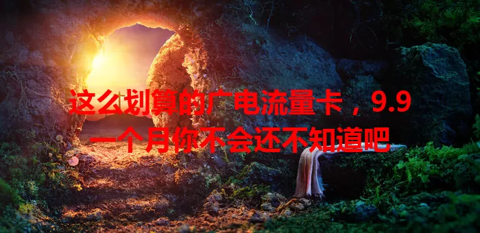 这么划算的广电流量卡，9.9一个月你不会还不知道吧