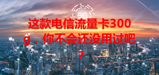 这款电信流量卡300g，你不会还没用过吧？