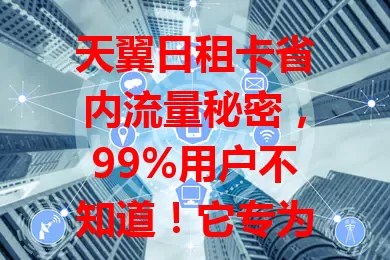 天翼日租卡省内流量秘密，99%用户不知道！它专为省内网络需求设，稳定充足，计费灵活，全省覆盖好，出省规则有变，合理用能成生活工作帮手