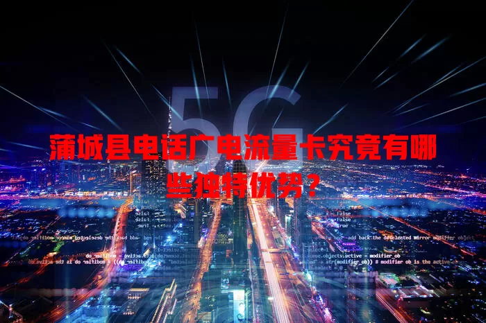 蒲城县电话广电流量卡究竟有哪些独特优势？