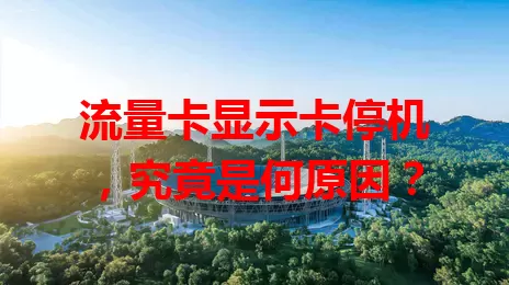 流量卡显示卡停机，究竟是何原因？