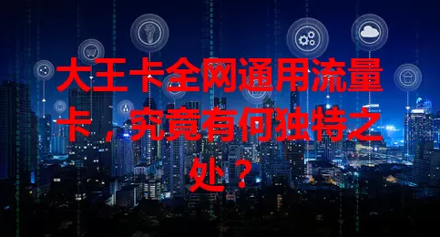 大王卡全网通用流量卡，究竟有何独特之处？