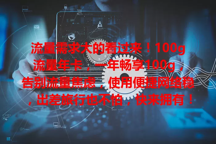 流量需求大的看过来！100g流量年卡，一年畅享100g，告别流量焦虑，使用便捷网络稳，出差旅行也不怕，快来拥有！