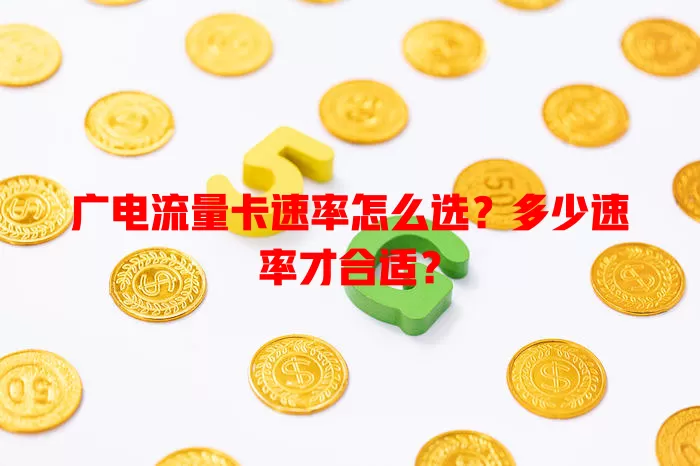 广电流量卡速率怎么选？多少速率才合适？