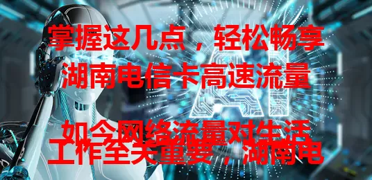掌握这几点，轻松畅享湖南电信卡高速流量

如今网络流量对生活工作至关重要，湖南电信卡高速流量卡优势明显。它流量高速稳定，套餐丰富按需选，还有优质服务保障。别再为流量烦，快来体验开启畅快网络之旅 。
