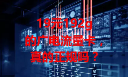 19元192g的广电流量卡，真的正规吗？