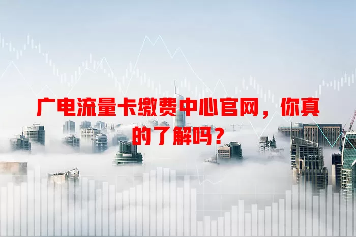 广电流量卡缴费中心官网，你真的了解吗？
