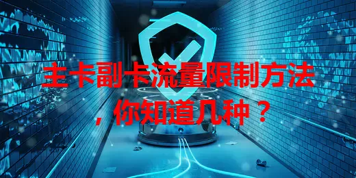 主卡副卡流量限制方法，你知道几种？