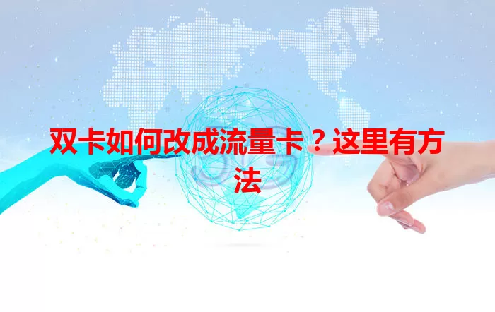 双卡如何改成流量卡？这里有方法