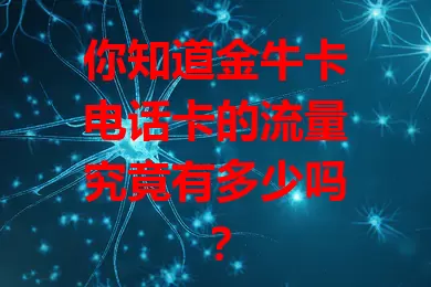 你知道金牛卡电话卡的流量究竟有多少吗？