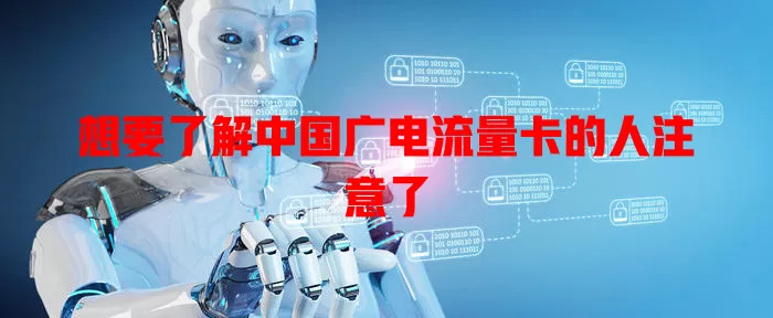 想要了解中国广电流量卡的人注意了