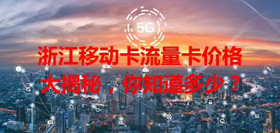 浙江移动卡流量卡价格大揭秘，你知道多少？