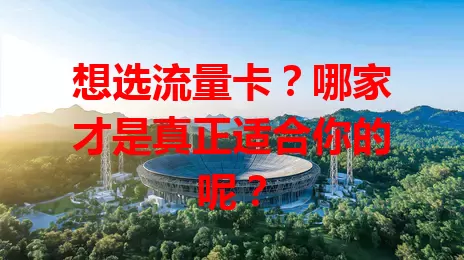 想选流量卡？哪家才是真正适合你的呢？