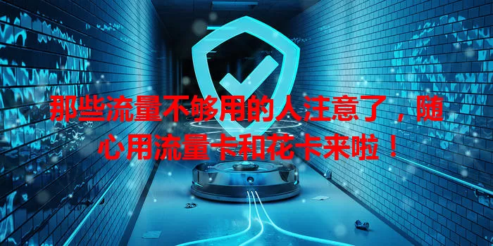 那些流量不够用的人注意了，随心用流量卡和花卡来啦！