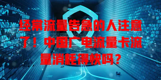 经常流量告急的人注意了！中国广电流量卡流量消耗得快吗？