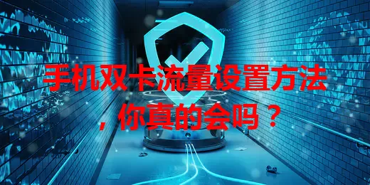 手机双卡流量设置方法，你真的会吗？