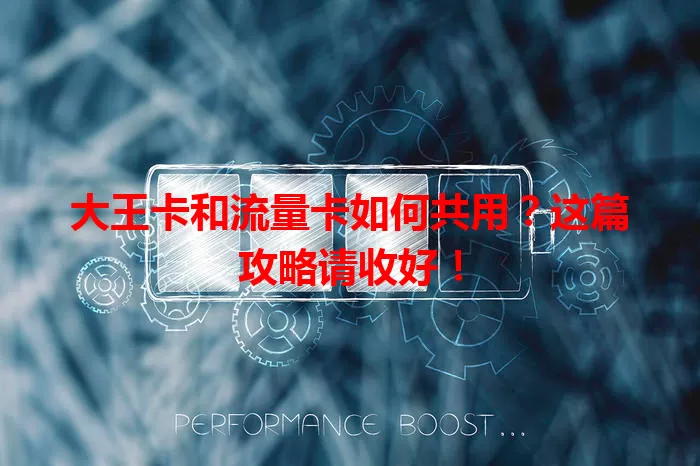 大王卡和流量卡如何共用？这篇攻略请收好！
