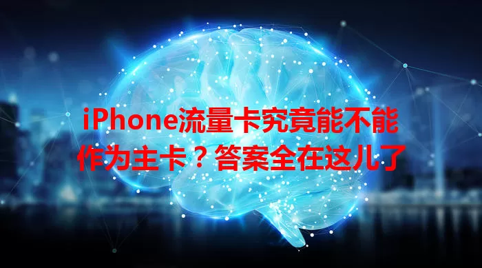 iPhone流量卡究竟能不能作为主卡？答案全在这儿了