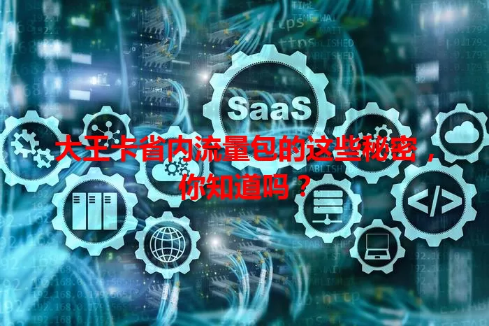 大王卡省内流量包的这些秘密，你知道吗？