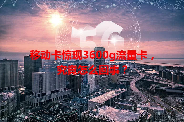 移动卡惊现3600g流量卡，究竟怎么回事？