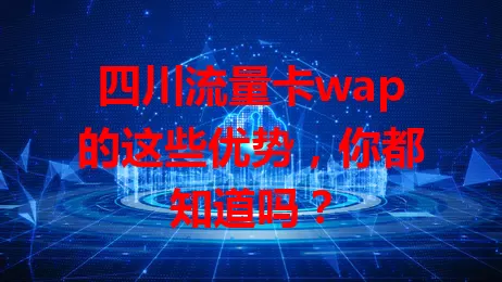 四川流量卡wap的这些优势，你都知道吗？