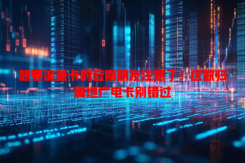 想要流量卡的云南朋友注意了！这款归属地广电卡别错过