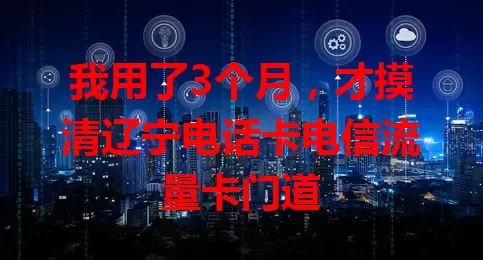我用了3个月，才摸清辽宁电话卡电信流量卡门道