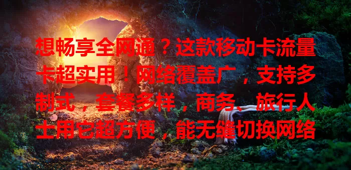 想畅享全网通？这款移动卡流量卡超实用！网络覆盖广，支持多制式，套餐多样，商务、旅行人士用它超方便，能无缝切换网络，带来流畅体验！