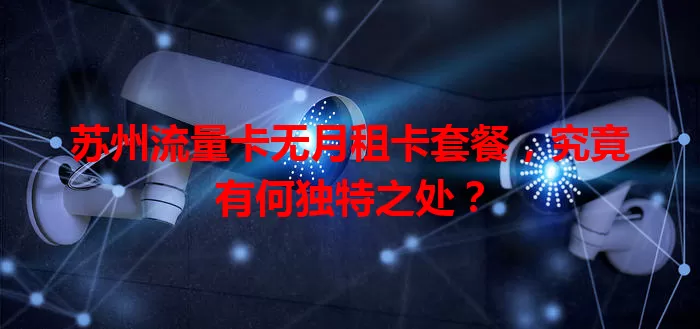 苏州流量卡无月租卡套餐，究竟有何独特之处？