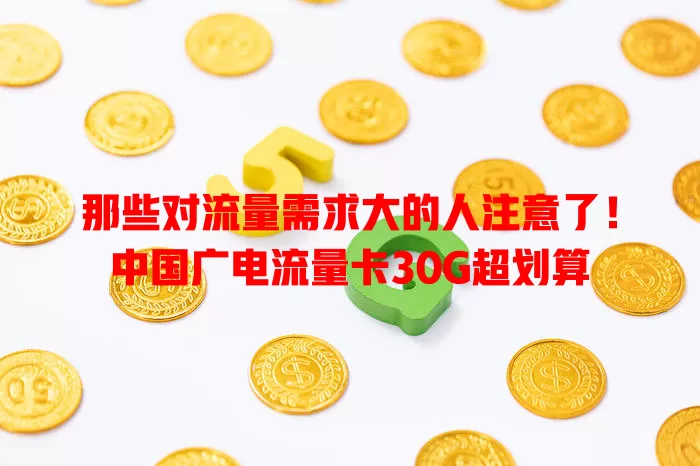 那些对流量需求大的人注意了！中国广电流量卡30G超划算
