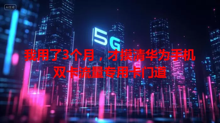 我用了3个月，才摸清华为手机双卡流量专用卡门道