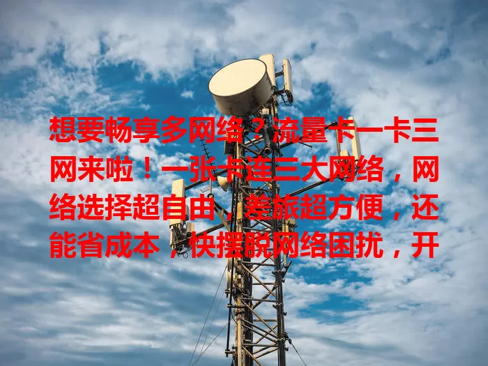 想要畅享多网络？流量卡一卡三网来啦！一张卡连三大网络，网络选择超自由，差旅超方便，还能省成本，快摆脱网络困扰，开启新网络生活！