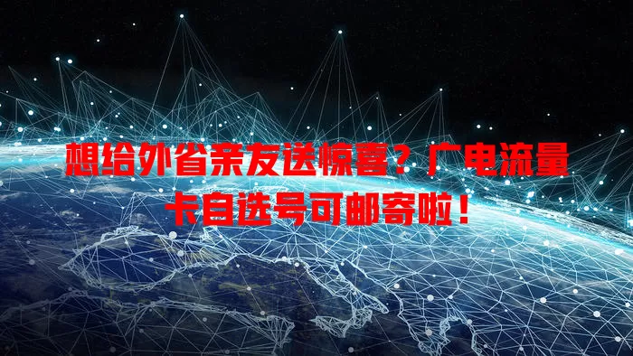 想给外省亲友送惊喜？广电流量卡自选号可邮寄啦！