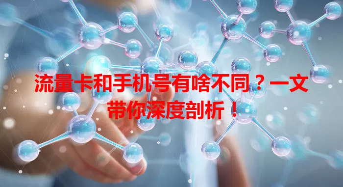 流量卡和手机号有啥不同？一文带你深度剖析！