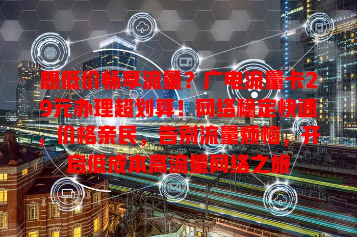 想低价畅享流量？广电流量卡29元办理超划算！网络稳定快速，价格亲民，告别流量烦恼，开启低成本高流量网络之旅
