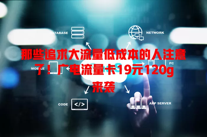 那些追求大流量低成本的人注意了！广电流量卡19元120g来袭