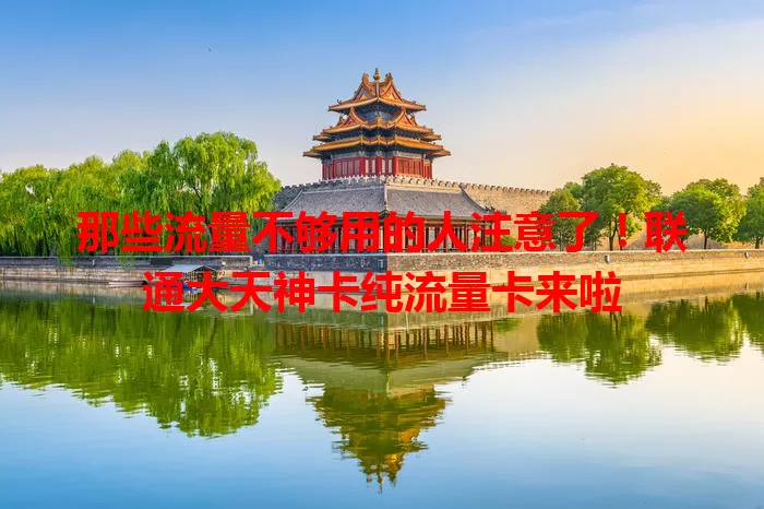 那些流量不够用的人注意了！联通大天神卡纯流量卡来啦